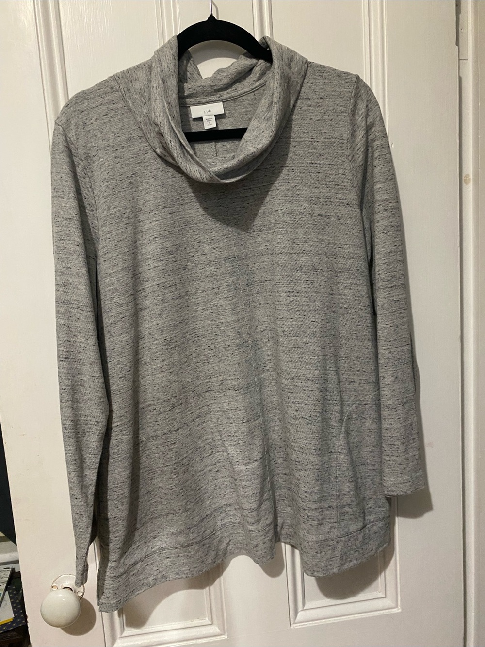 J. Jill Light Gray Cowl Neck Women's Soft Sweater size LP great condition!